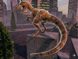 Play Dinosaur City Hunting Destroy free kids game online