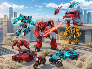 Play Flying Robot Transform Car Games online free