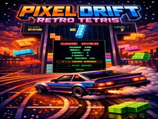 Play PIXEL DRIFT RETRO TETRIS online free